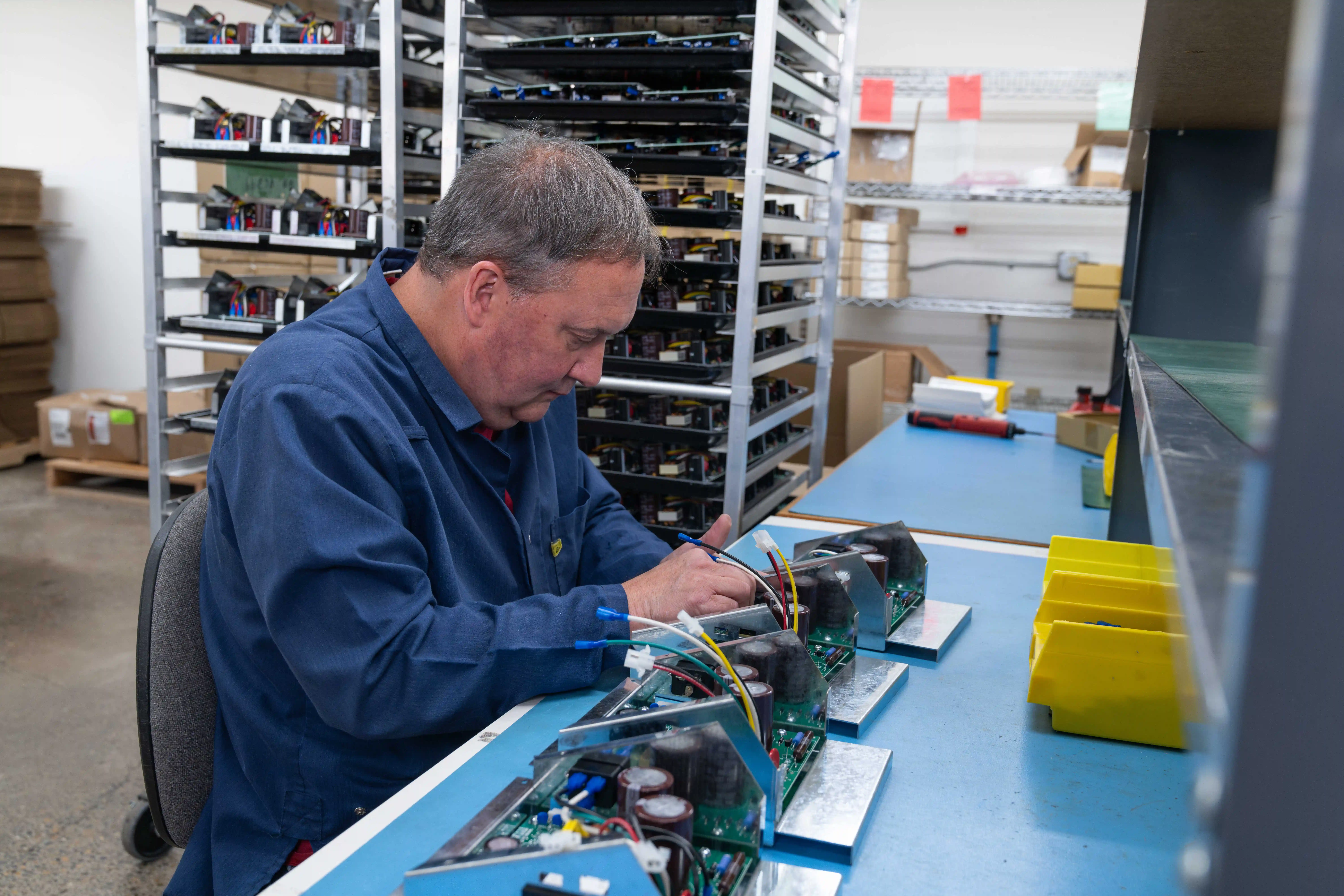 Final assembly bench at RelianceCM